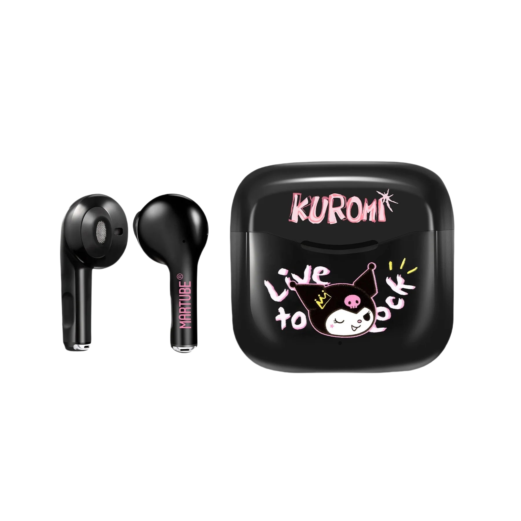 Meromi♡̆̈r MarTUBE®︎ Kuromi Rock Sweetheart Earphone – MarTube